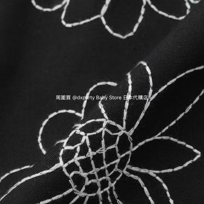 Japanese children's clothing pe#main flower embroidered skirt 80-130cm girls summer SKIRTS 