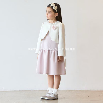 Japanese children's clothing pe#main dress two-piece suit 110-130cm girls summer dress outerwear interview / banquet / performance 