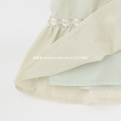 Japanese children's clothing pe#main small flying sleeve dress 80-130cm girls summer dresses 