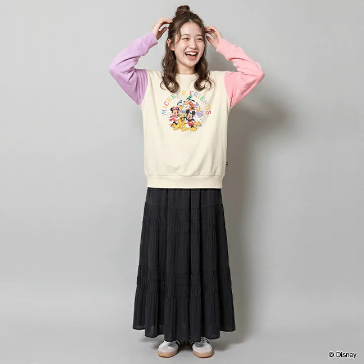 日本童裝 BDL x Disney 親子裝 雙色袖衛衣 S-XL 大人款 秋季 TOPS