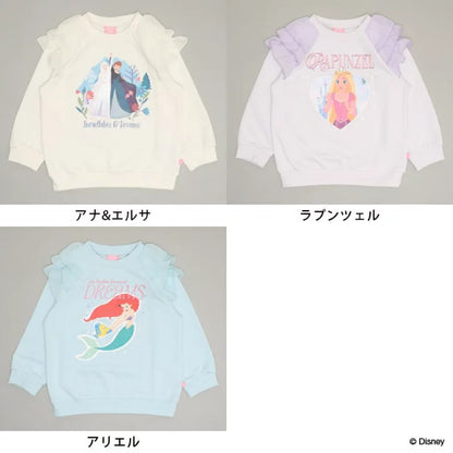 日本童裝 BDL x Disney 公主薄紗肩袖衛衣 100-130cm 女童款 冬季 TOPS
