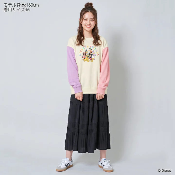 日本童裝 BDL x Disney 親子裝 雙色袖衛衣 S-XL 大人款 秋季 TOPS