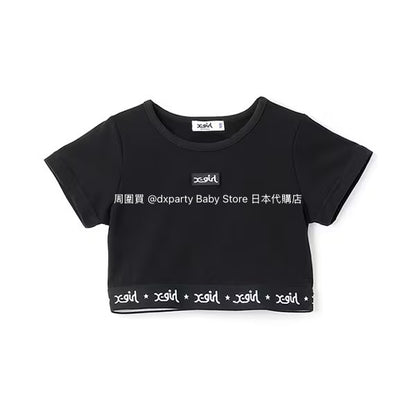 日本童裝 X-girl Stages 間條短款上衣 90-140cm 女童款 夏季 TOPS