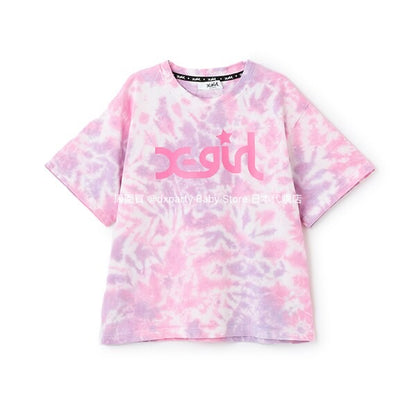 日本童裝 X-girl Stages 扎染印花上衣 80-140cm 女童款 夏季 TOPS