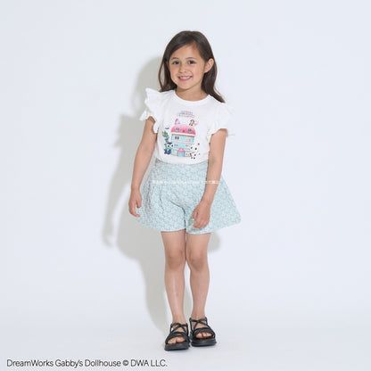 Japanese children's clothing Ly# mine x GABBY'S DOLLHOUSE small flying sleeve top 100-130cm girls summer TOPS 