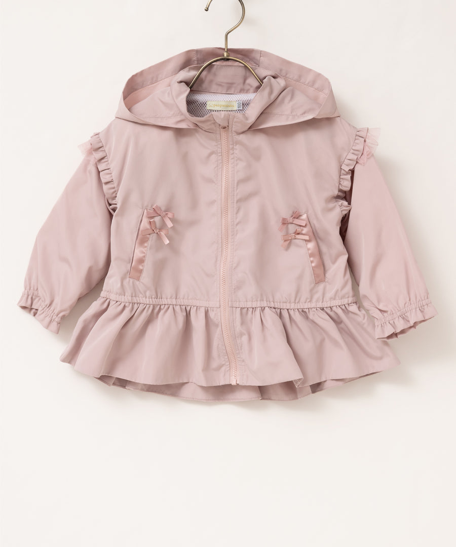 日本童裝 panpantutu 防UV 裙邊連帽外套 80-150cm 女童款 夏季 OUTERWEAR