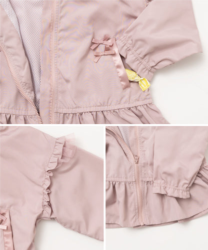 日本童裝 panpantutu 防UV 裙邊連帽外套 80-150cm 女童款 夏季 OUTERWEAR