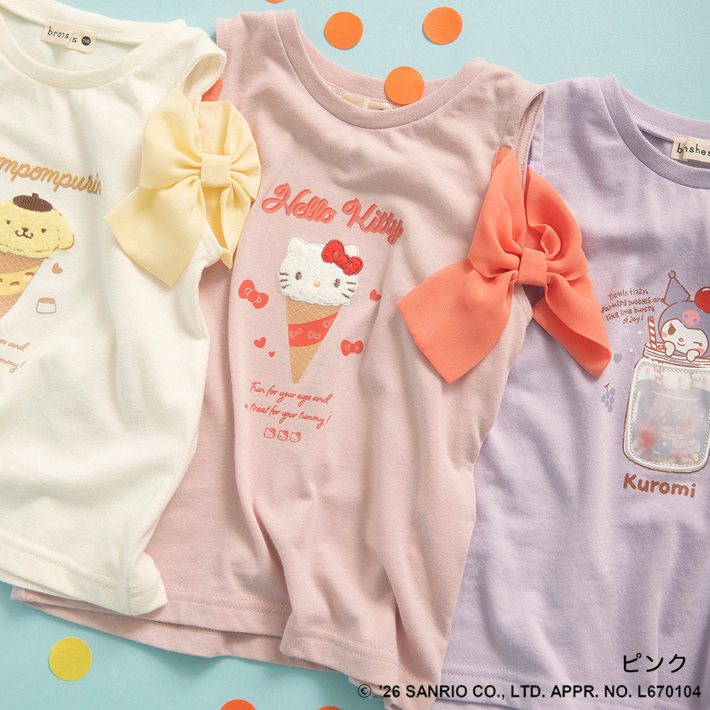 日本童裝 Branshes x Sanrio 雪紡露肩上衣 90-130cm 女童款 夏季 TOPS