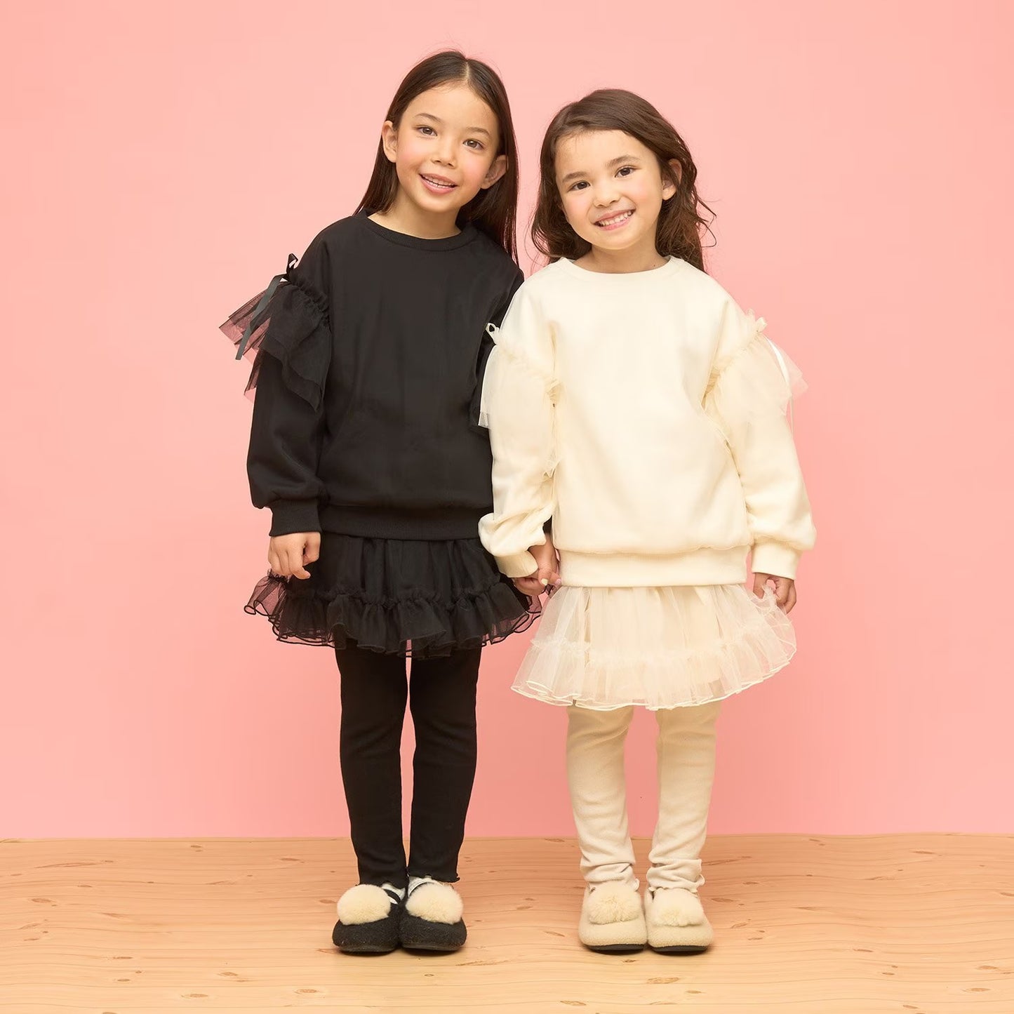 日本童裝 Ly# mine 蓬鬆薄紗裙連打底褲 100-140cm 女童款 冬季 SKIRTS PANTS