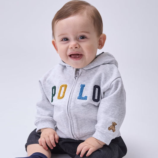 日本童裝 pe#main x【POLO BCS】衛衣外套 70-80cm 男童款/女童款 初生嬰兒 秋季 OUTERWEAR