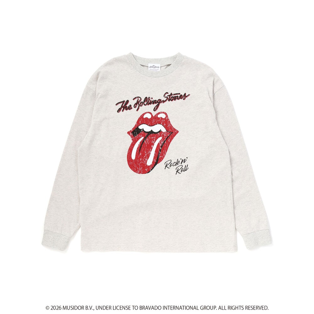 日本童裝 Slap Slip x The Rolling Stones 前後印花長袖上衣 Free Size 大人款 秋季 TOPS 其他品牌童裝