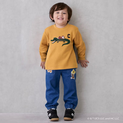 日本童裝 pe#main x Curious George 工裝長褲 80-130cm 男童款 冬季 PANTS