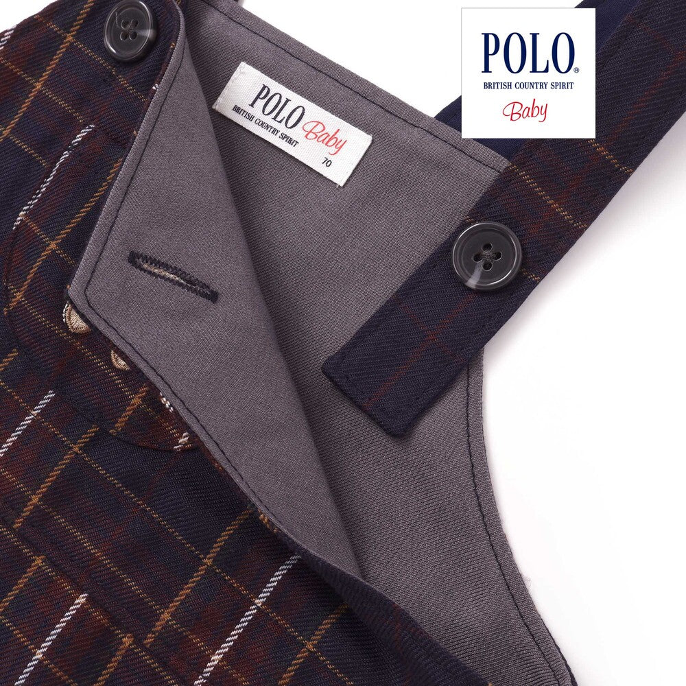 日本童裝  SLAP SLIP x POLO BCS polo連衣及吊帶連體褲套裝 70-80cm 男童款 初生嬰兒 秋季 Jumpsuit