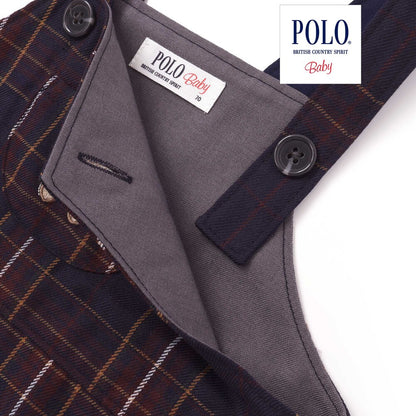 日本童裝  SLAP SLIP x POLO BCS polo連衣及吊帶連體褲套裝 70-80cm 男童款 初生嬰兒 秋季 Jumpsuit