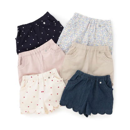 日本童裝 pe#main 防污系列 花邊短褲 80-130cm 女童款 夏季 PANTS
