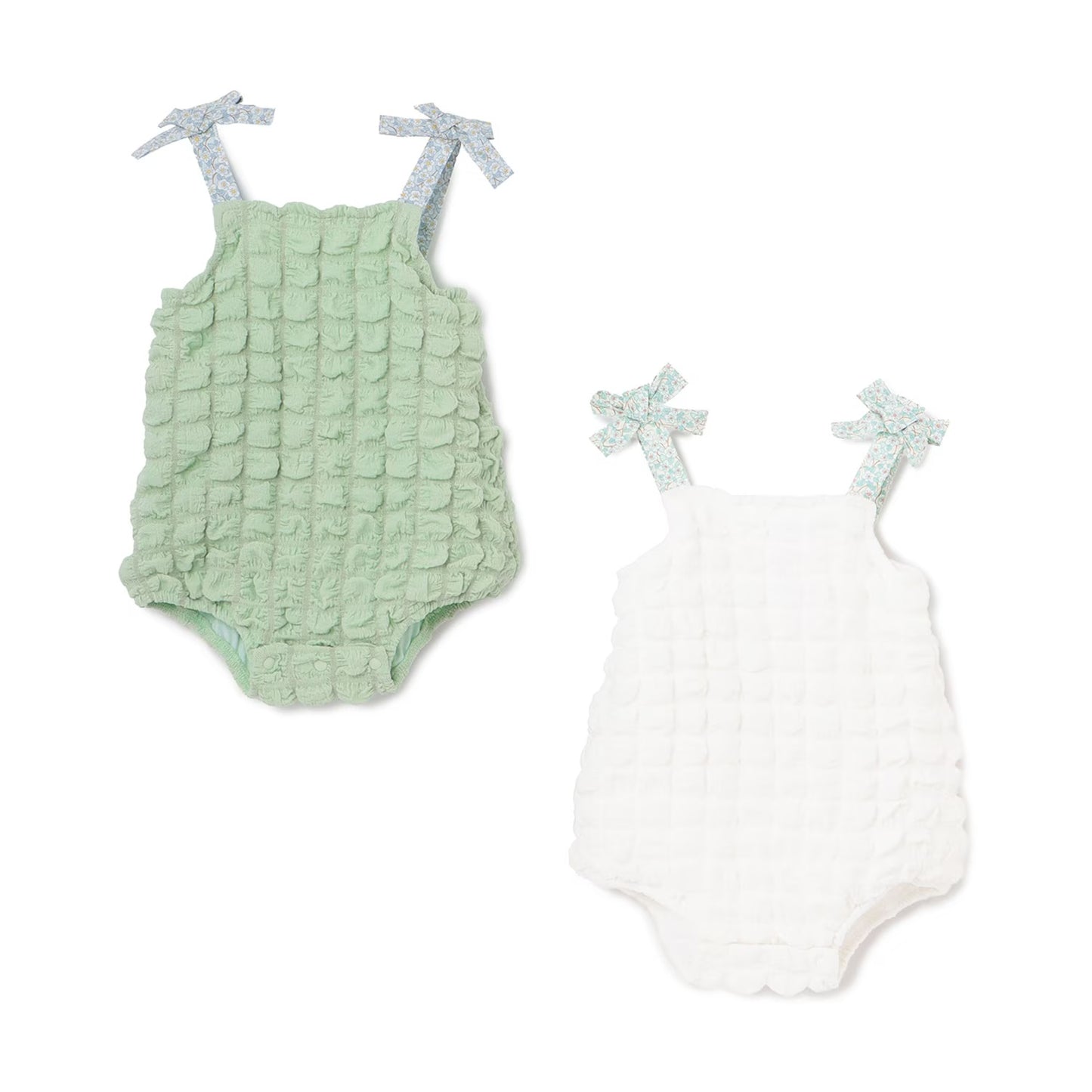 日本童裝 pe#main 蓬蓬波波吊帶連衣 70-80cm 女童款 初生嬰兒 夏季 Jumpsuit
