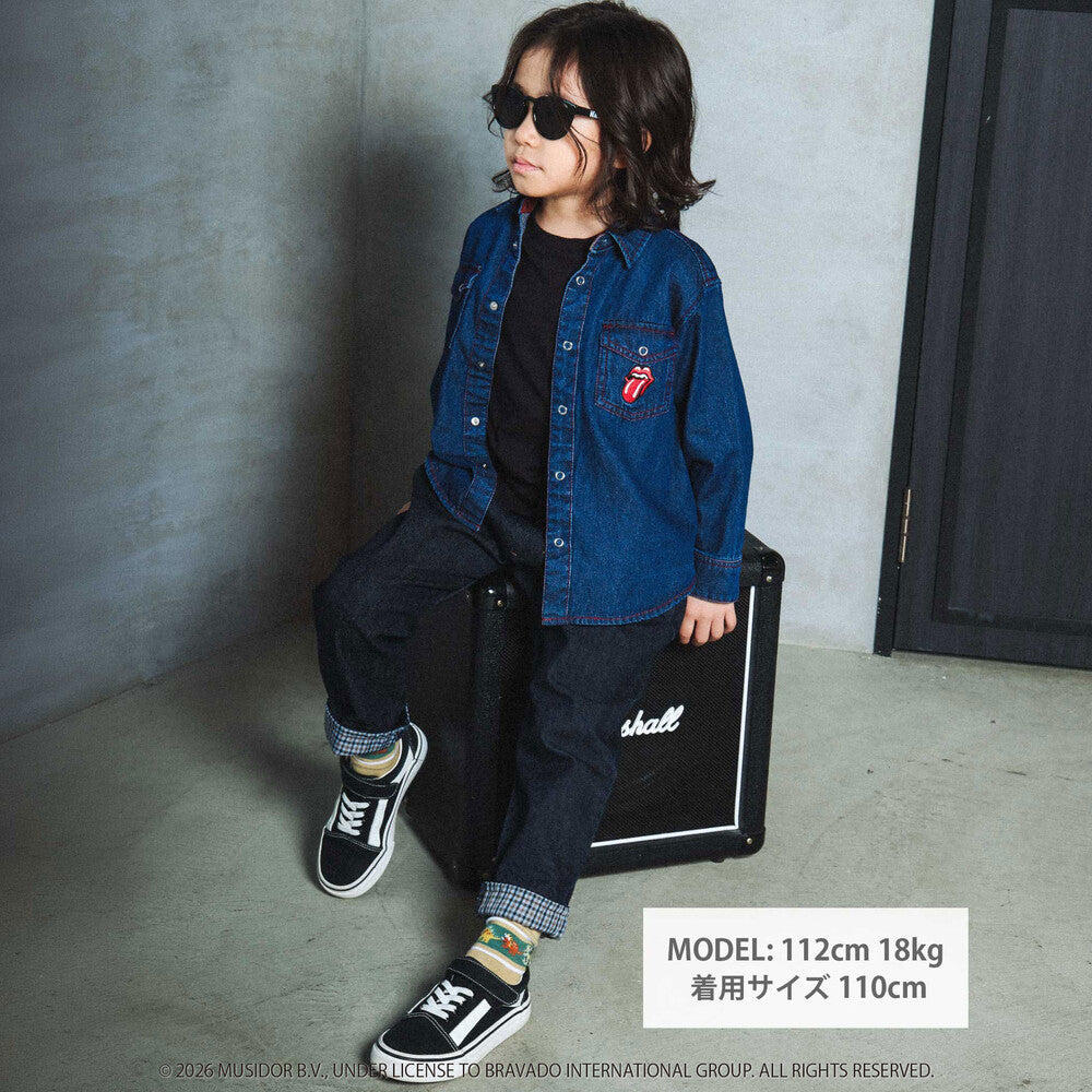 日本童裝 Slap Slip x The Rolling Stones 牛仔外套 90-130cm 男童款/女童款 秋季 OUTERWEAR 其他品牌童裝
