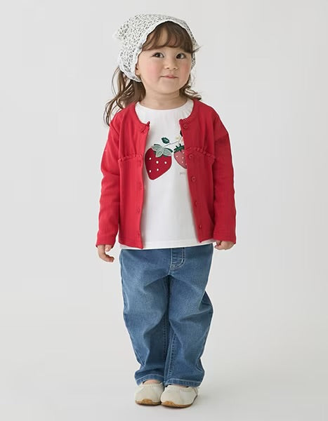 日本童裝 pe#main 蕾絲口袋牛仔長褲 80-130cm 女童款 夏季 PANTS