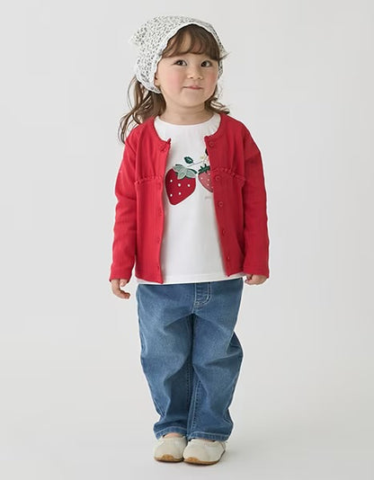 日本童裝 pe#main 蕾絲口袋牛仔長褲 80-130cm 女童款 夏季 PANTS