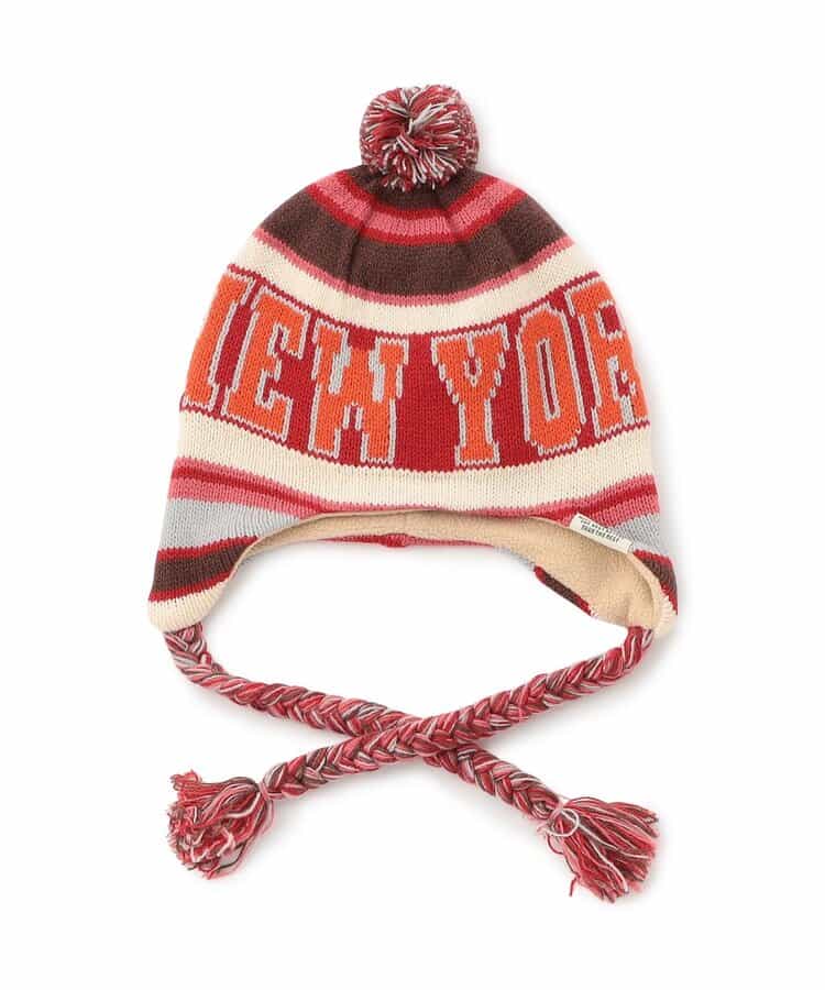 日本直送 F.O.KIDS 針織冷帽 48-58cm 帽系列 聖誕紅/新年紅