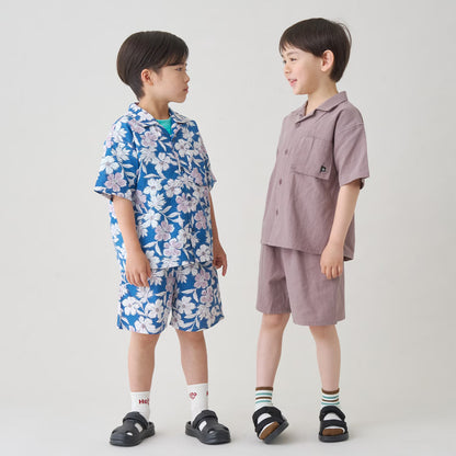 日本童裝 b・R# 襯衫短褲兩件套裝 100-140cm 男童款 夏季 TOPS PANTS