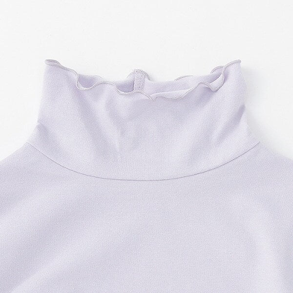 日本童裝 Ly# mine 荷葉邊皺褶高領上衣 100-150cm 女童款 秋季 TOPS