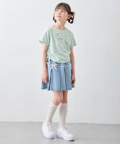 日本童裝 aF#a325 百摺短裙 110-160cm 女童款 夏季 SKIRTS