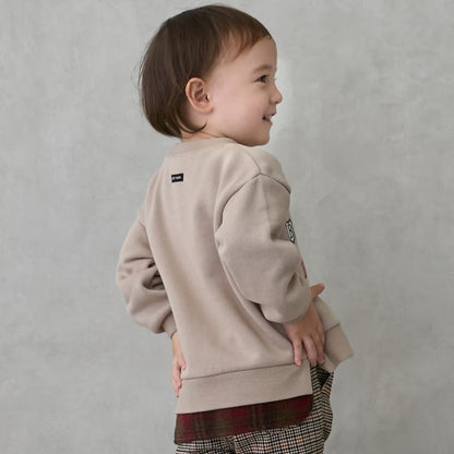 日本童裝 pe#main 假兩件熊仔衛衣 80-130cm 男童款 冬季 TOPS