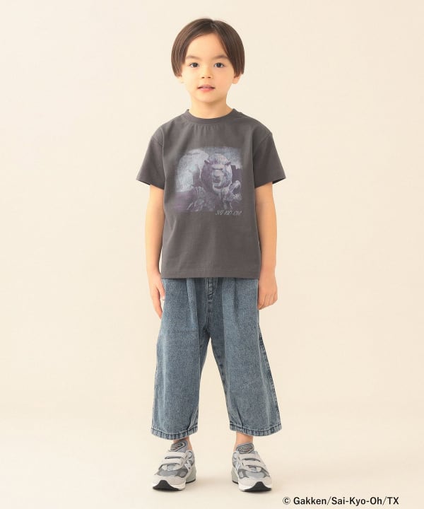 日本童裝 BE#AMS mini COLLABORATION 最強王者百科全書印花上衣 100-150cm 男童款 夏季 TOPS