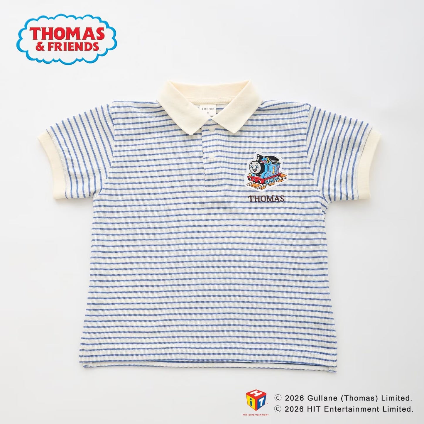 日本童裝 pe#main x Thomas 間條polo衫 80-130cm 男童款 夏季 TOPS