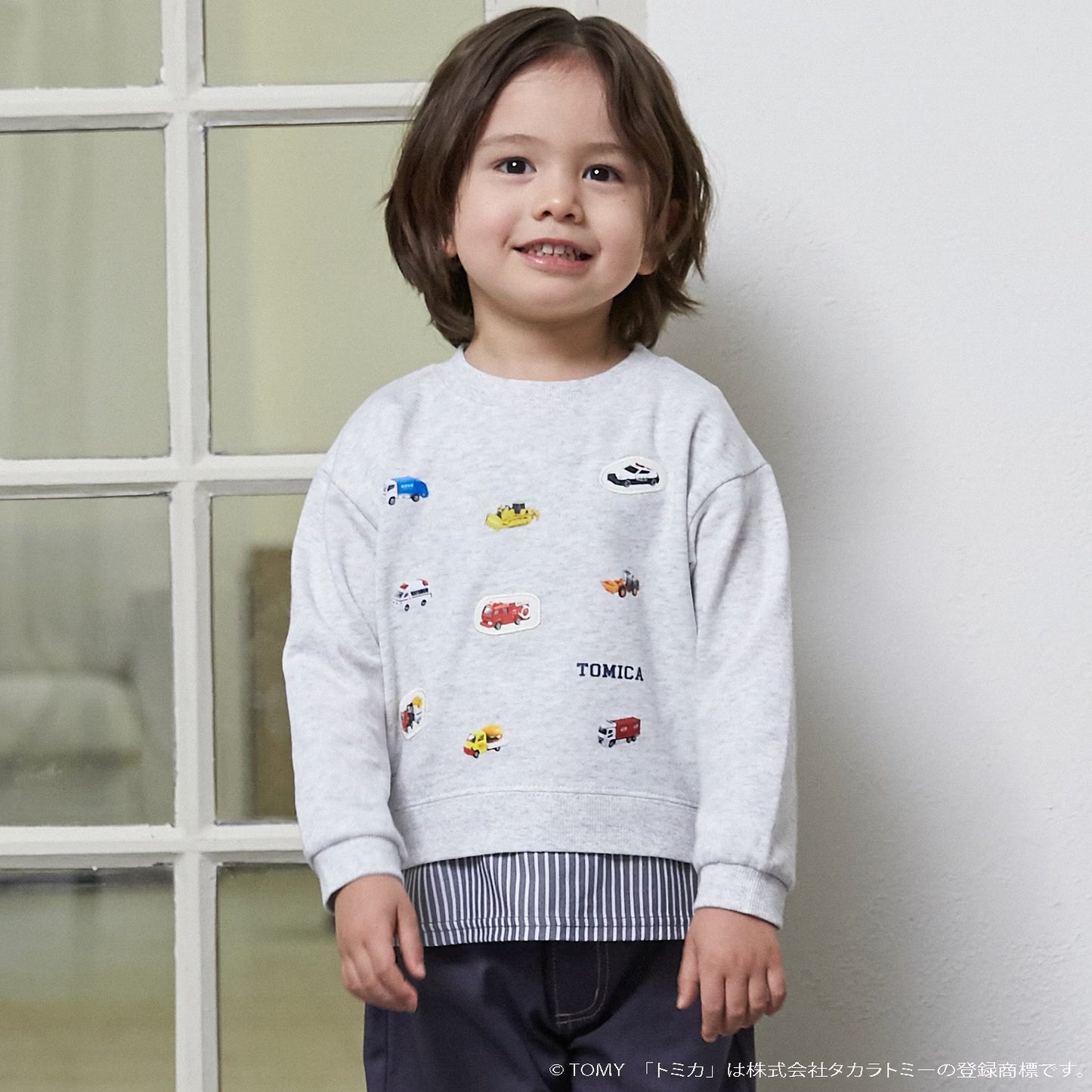 日本童裝 pe#main x Tomica 三件套裝 90-130cm 男童款 冬季 TOPS PANTS OUTERWEAR