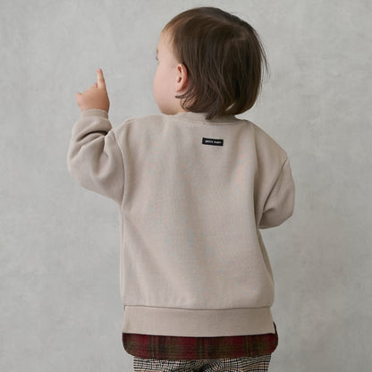 日本童裝 pe#main 假兩件熊仔衛衣 80-130cm 男童款 冬季 TOPS