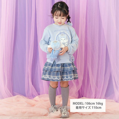 日本童裝  SLAP SLIP 【スラプリ】荷葉邊格紋裙褲 90-130cm 女童款 冬季 PANTS
