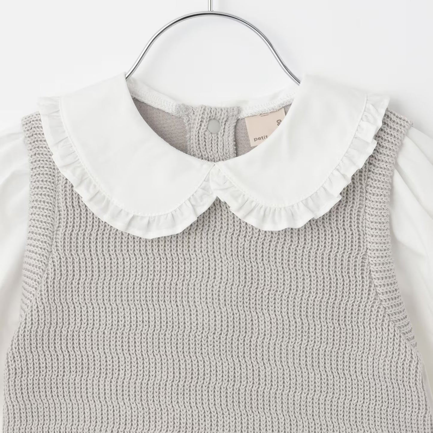 日本童裝 pe#main x Disney Frozen假兩件上衣 80-130cm 女童款 冬季 TOPS