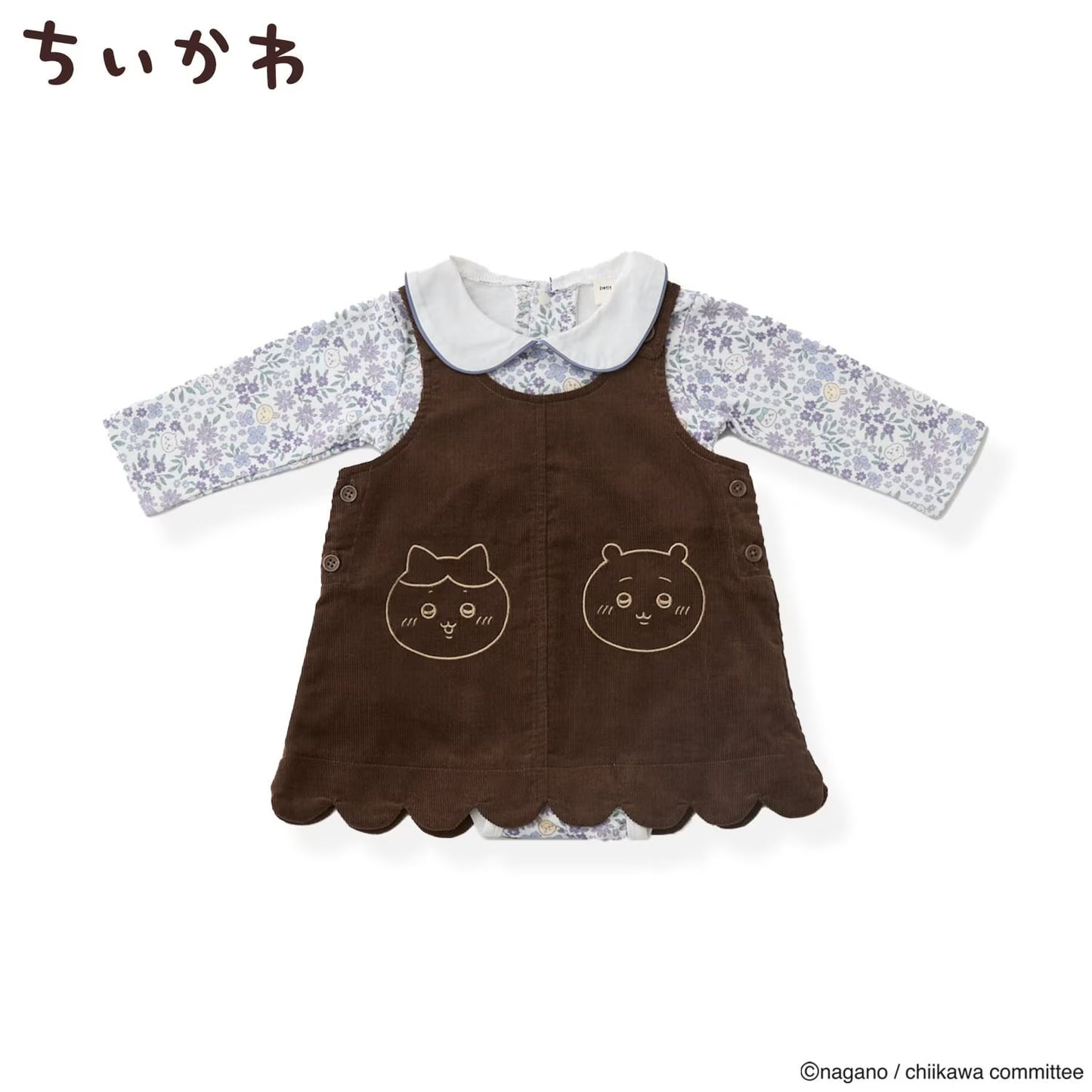 日本童裝 pe#main x【Chiikawa】連衣及連身裙套裝 70-80cm 女童款 初生嬰兒 夏季 Jumpsuit DRESSES