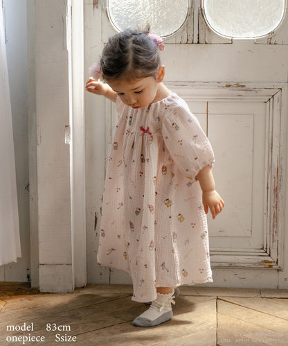 日本童裝 panpantutu x Sanrio x くらはしれい蓬蓬紗布連身裙 90-140cm 女童款 夏季 DRESSES