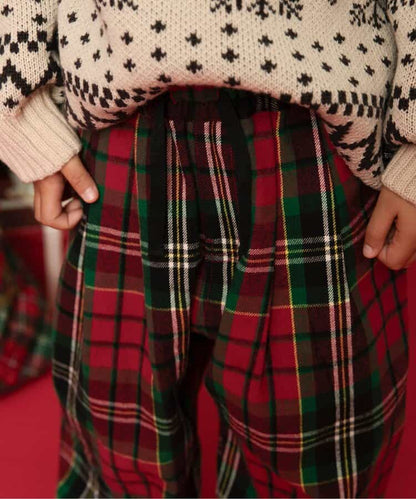 日本童裝 BREEZE 格仔長褲 80-150cm 男童款/女童款 冬季 Pants Christmas 聖誕快樂特輯 聖誕服裝/飾物配件 聖誕紅/新年紅