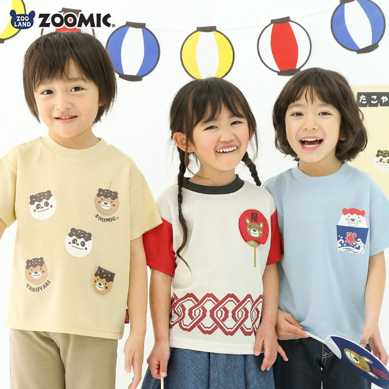 日本童裝 ZOOMIC 觸感冷感 夏祭慶典網眼T恤 80-130cm 男童款/女童款 夏季 TOPS 其他品牌童裝
