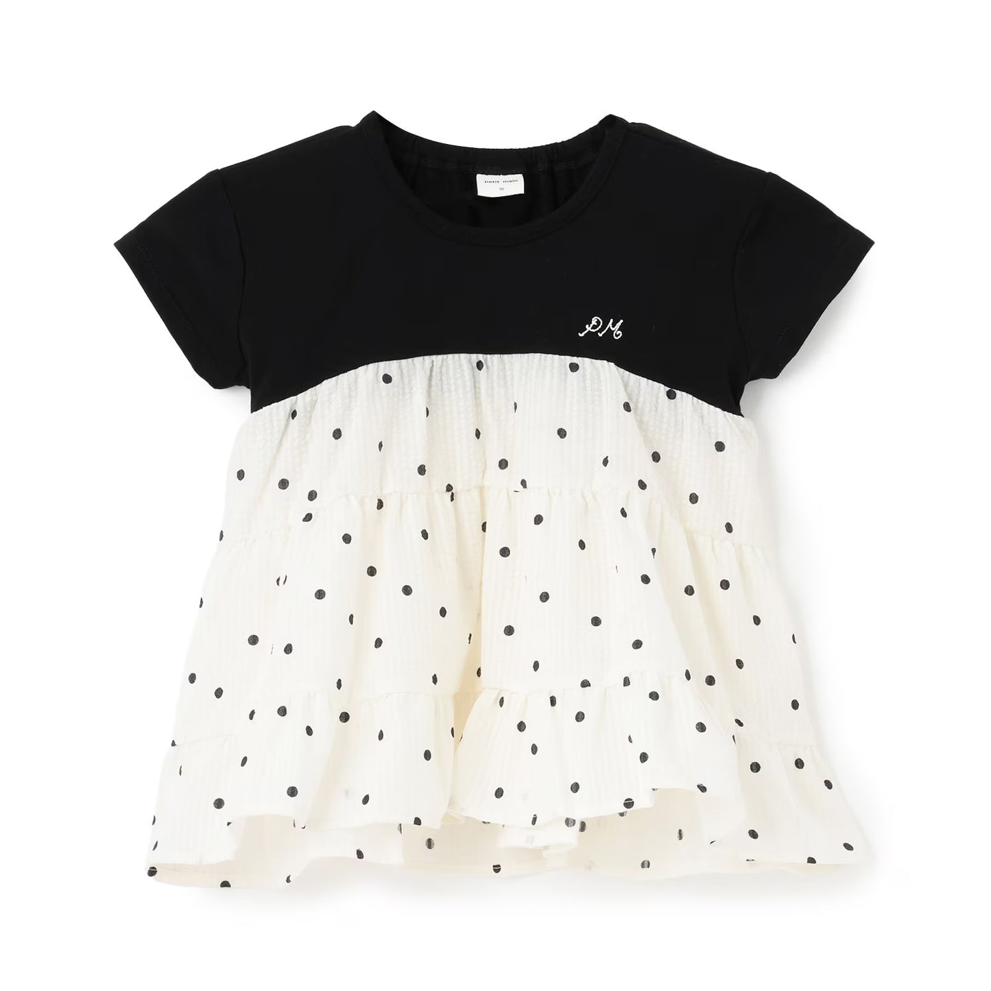 日本童裝 pe#main 拼接上衣 80-130cm 女童款 夏季 TOPS