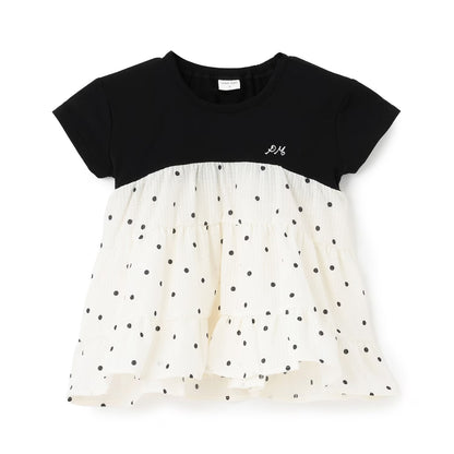 日本童裝 pe#main 拼接上衣 80-130cm 女童款 夏季 TOPS