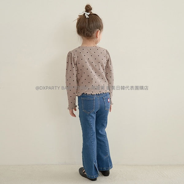 日本童裝 Ly# mine 彈力喇叭牛仔褲 100-150cm 女童款 秋季 PANTS