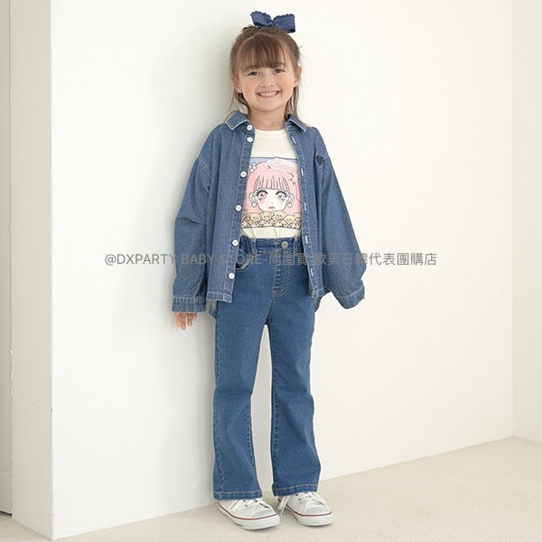 日本童裝 Ly# mine 彈力喇叭牛仔褲 100-150cm 女童款 秋季 PANTS