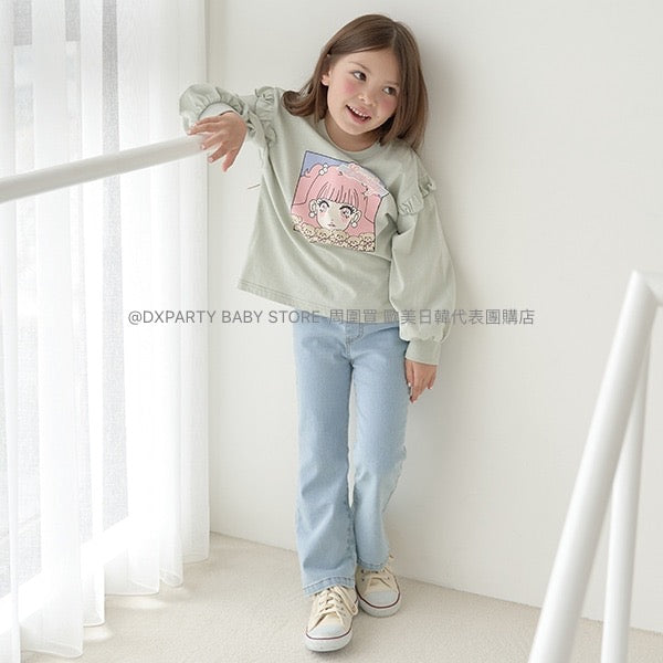 日本童裝 Ly# mine 彈力喇叭牛仔褲 100-150cm 女童款 秋季 PANTS