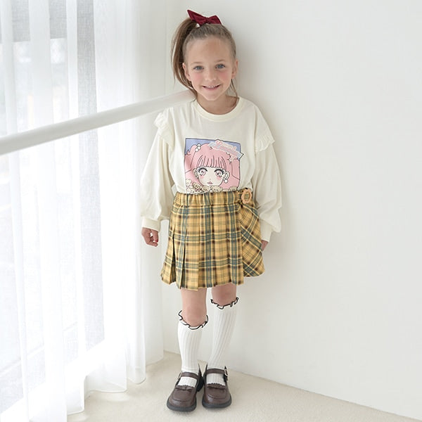 日本童裝 Ly# mine 格仔百摺短裙 100-150cm 女童款 秋季 SKIRTS