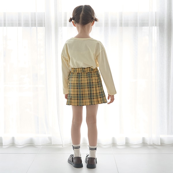 日本童裝 Ly# mine 格仔百摺短裙 100-150cm 女童款 秋季 SKIRTS