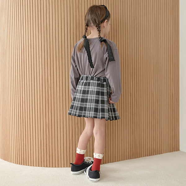 日本童裝 Ly# mine 格仔百摺短裙 100-150cm 女童款 秋季 SKIRTS