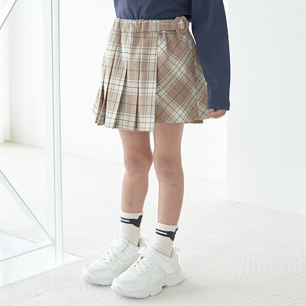 日本童裝 Ly# mine 格仔百摺短裙 100-150cm 女童款 秋季 SKIRTS