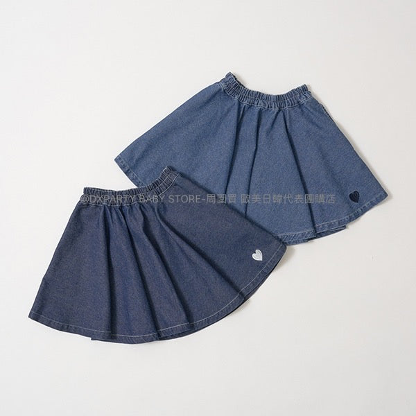 日本童裝 Ly# mine 柔軟心形刺繡短裙 100-150cm 女童款 秋季 SKIRTS