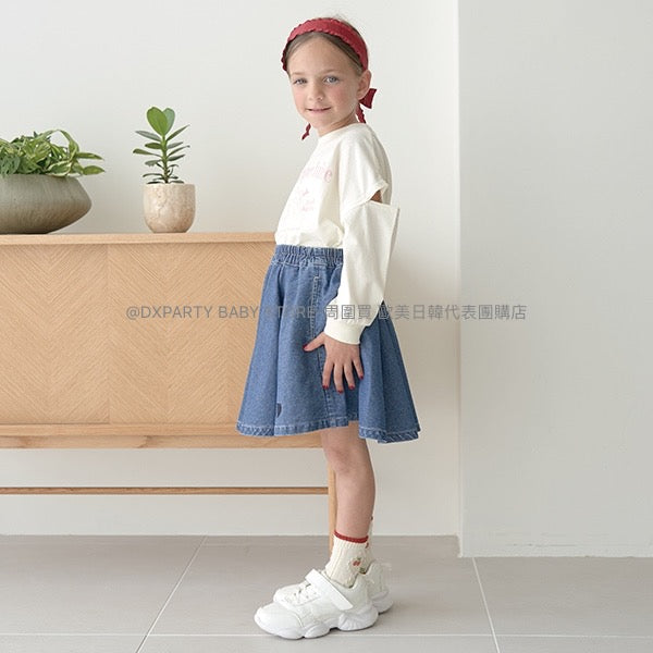 日本童裝 Ly# mine 柔軟心形刺繡短裙 100-150cm 女童款 秋季 SKIRTS