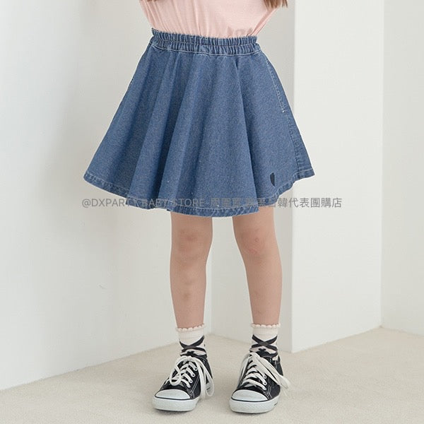 日本童裝 Ly# mine 柔軟心形刺繡短裙 100-150cm 女童款 秋季 SKIRTS